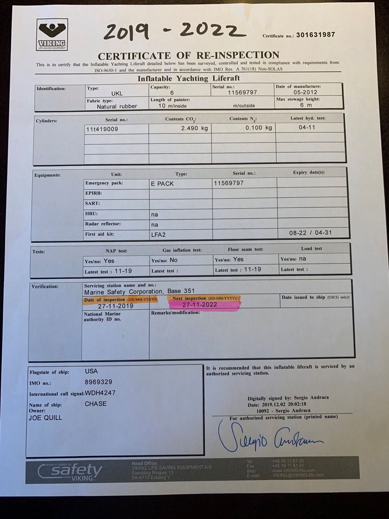 4 2019-2022 LR Inspection